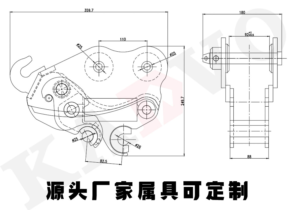 半自動(dòng)快換尺寸