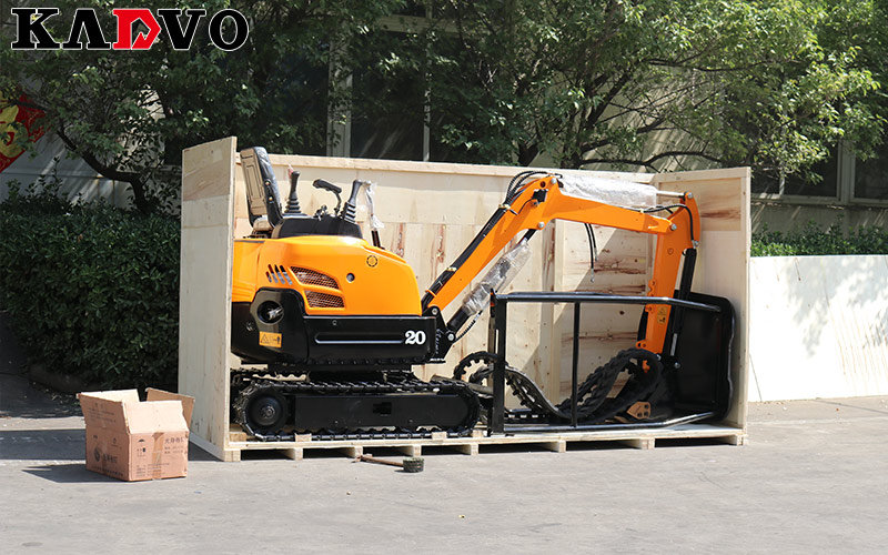 凱迪沃重工1臺(tái)KV18小型挖掘機(jī)出口加拿大